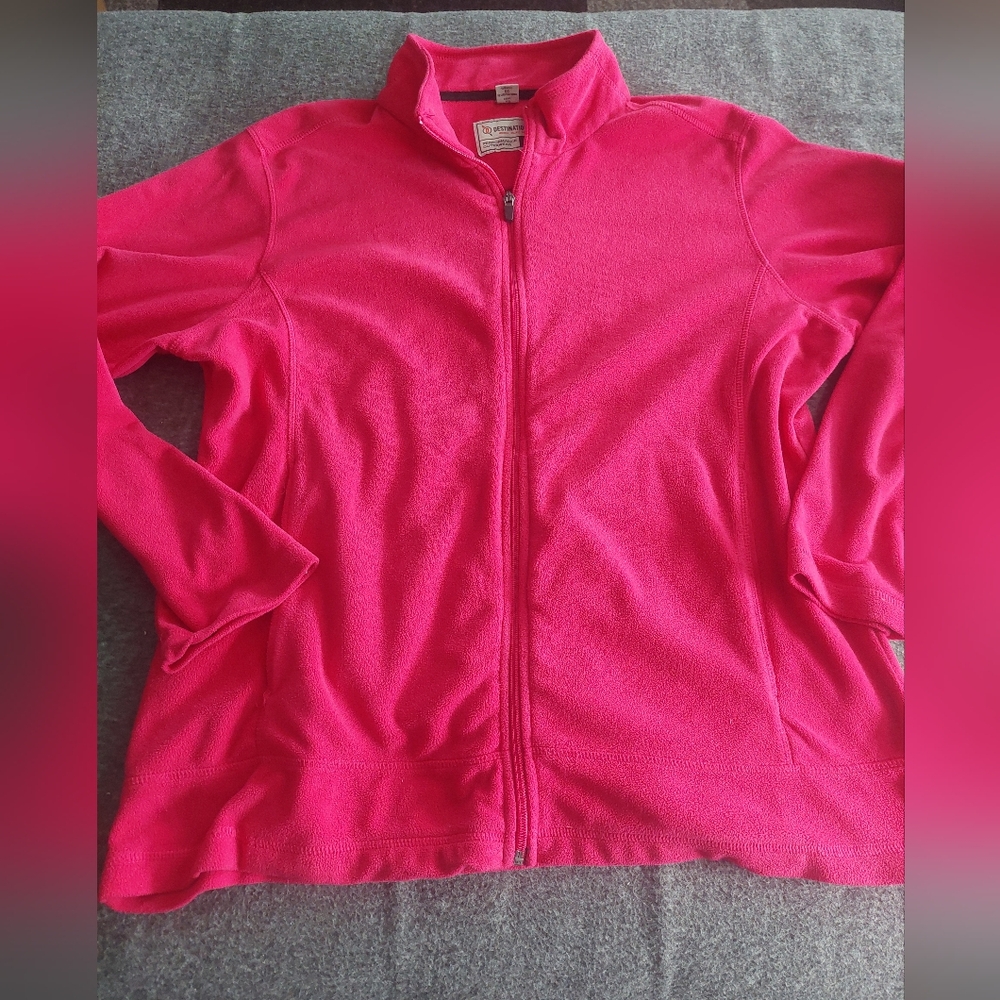 Destinations performance outerwear‎ fleece zip up XL PINK